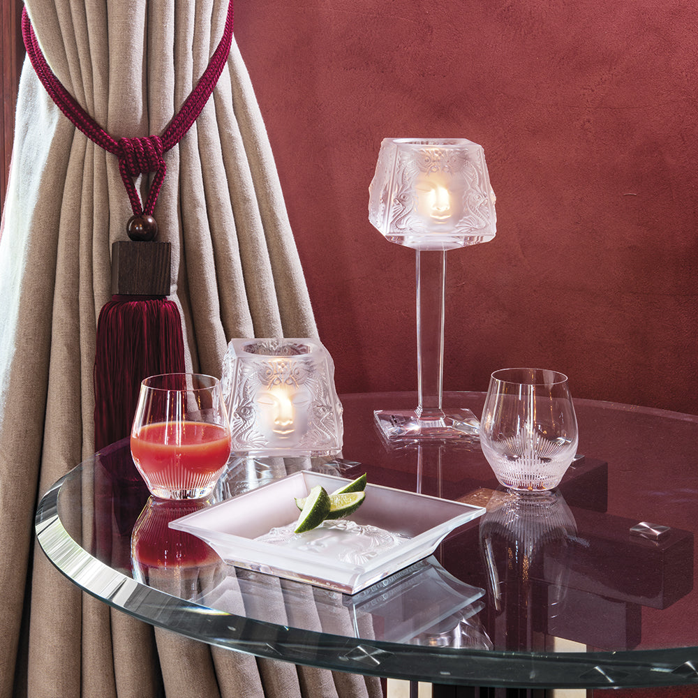 Photophore Sur Pied Masque de Femme