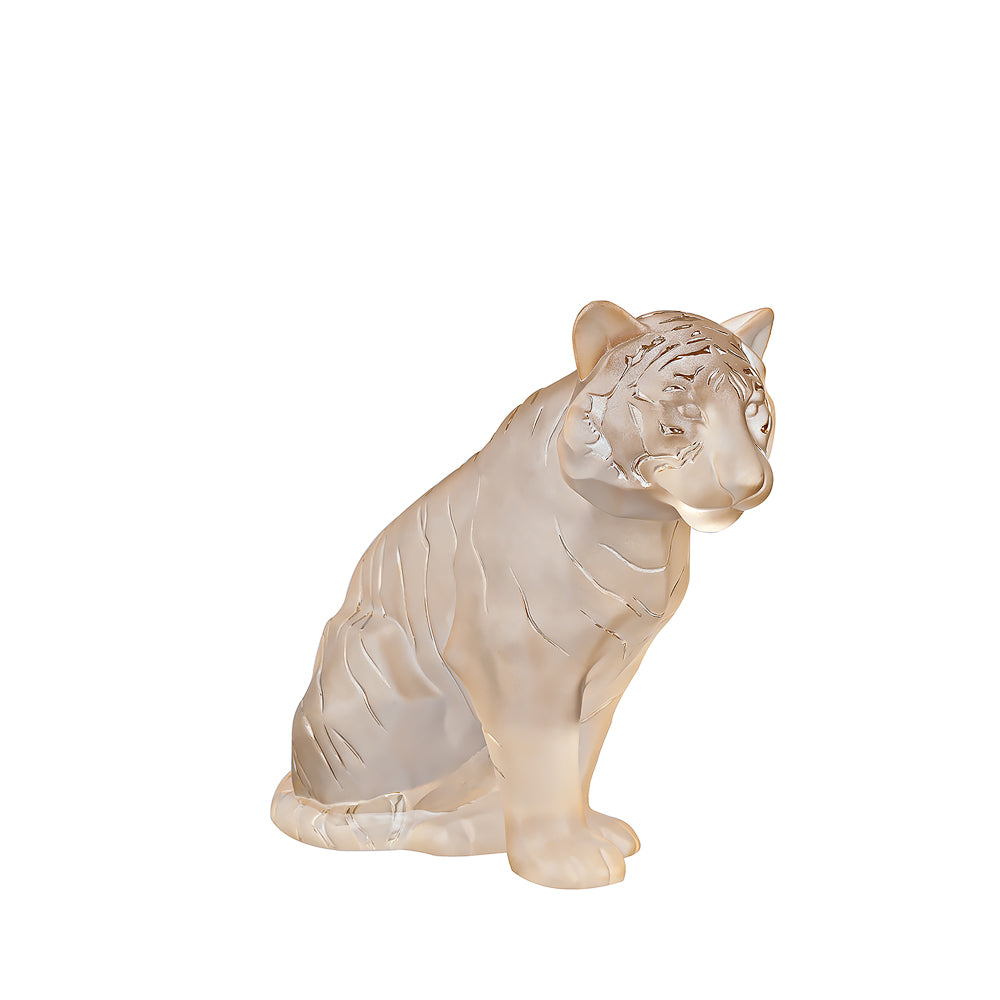 Sitting Tiger Large Sculpture – Lalique North America