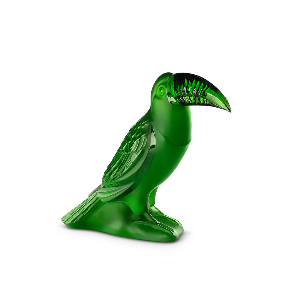 LALIQUE 鳥型チャーム Signed LALIQUE France - PAIR of Crystal Quail Pheasant BIRD