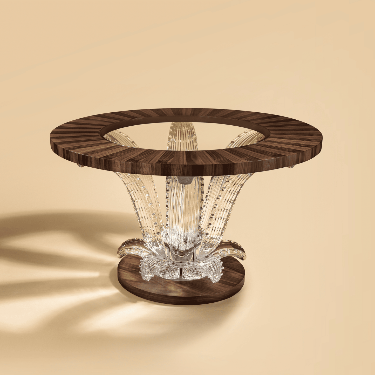 Table basse Cactus noyer petit modèle