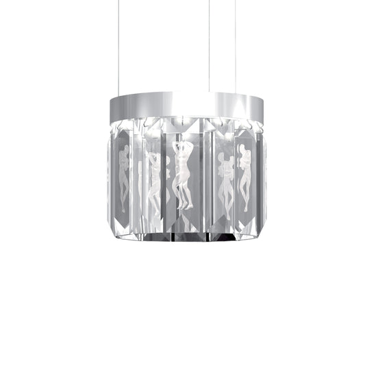 Serene 12 Prisms Chandelier, Circular