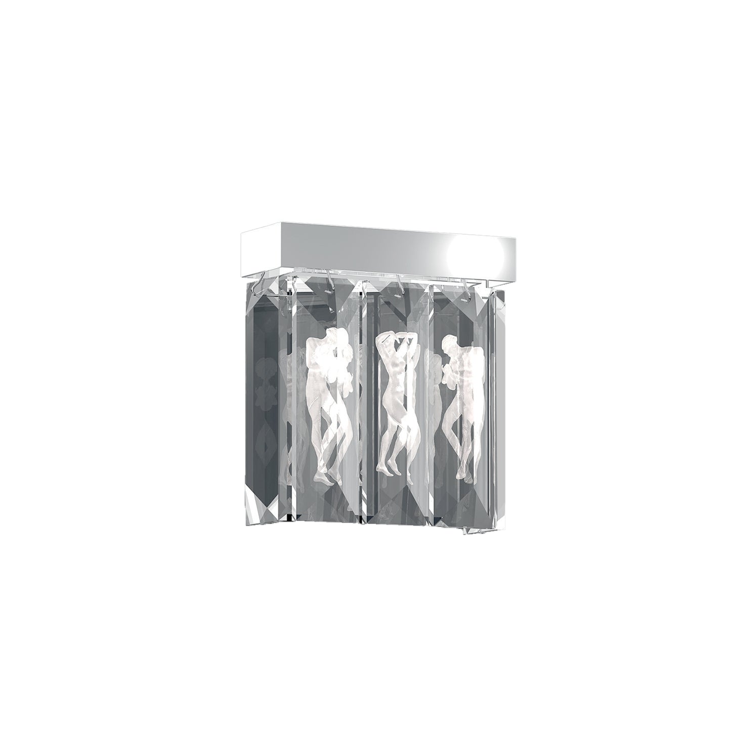 Serene 5 Prisms Figurine  Wall Sconce, Rectangular