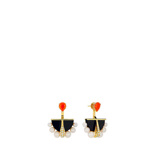 L'Oiseau de Feu Earrings, Small (Ear Jackets)