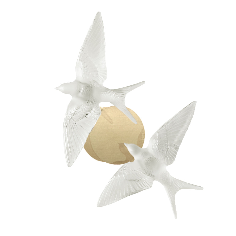ラリックLaliqueクリスタルガラステーブルランプJosephineジョセフィ Lalique Josephine Table Lamp - Gilt Mount, Frosted Glass