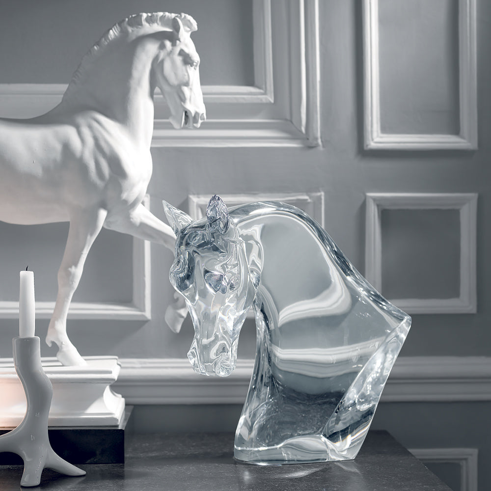 LALIQUE 馬のガラス彫刻 Horse's Head sculpture – Lalique North America