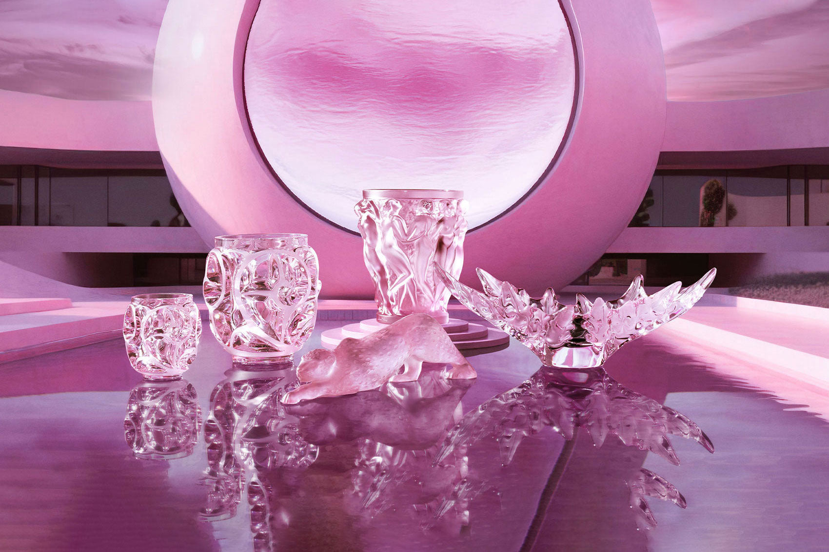ラリック LALIQUE フラワーベース　エリザベス ELISABETH Elisabeth vase – Lalique North America
