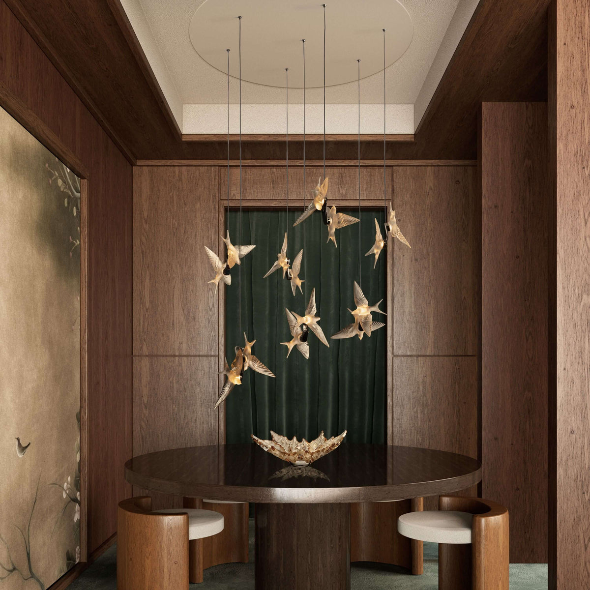 2 Swallows ceiling lamp