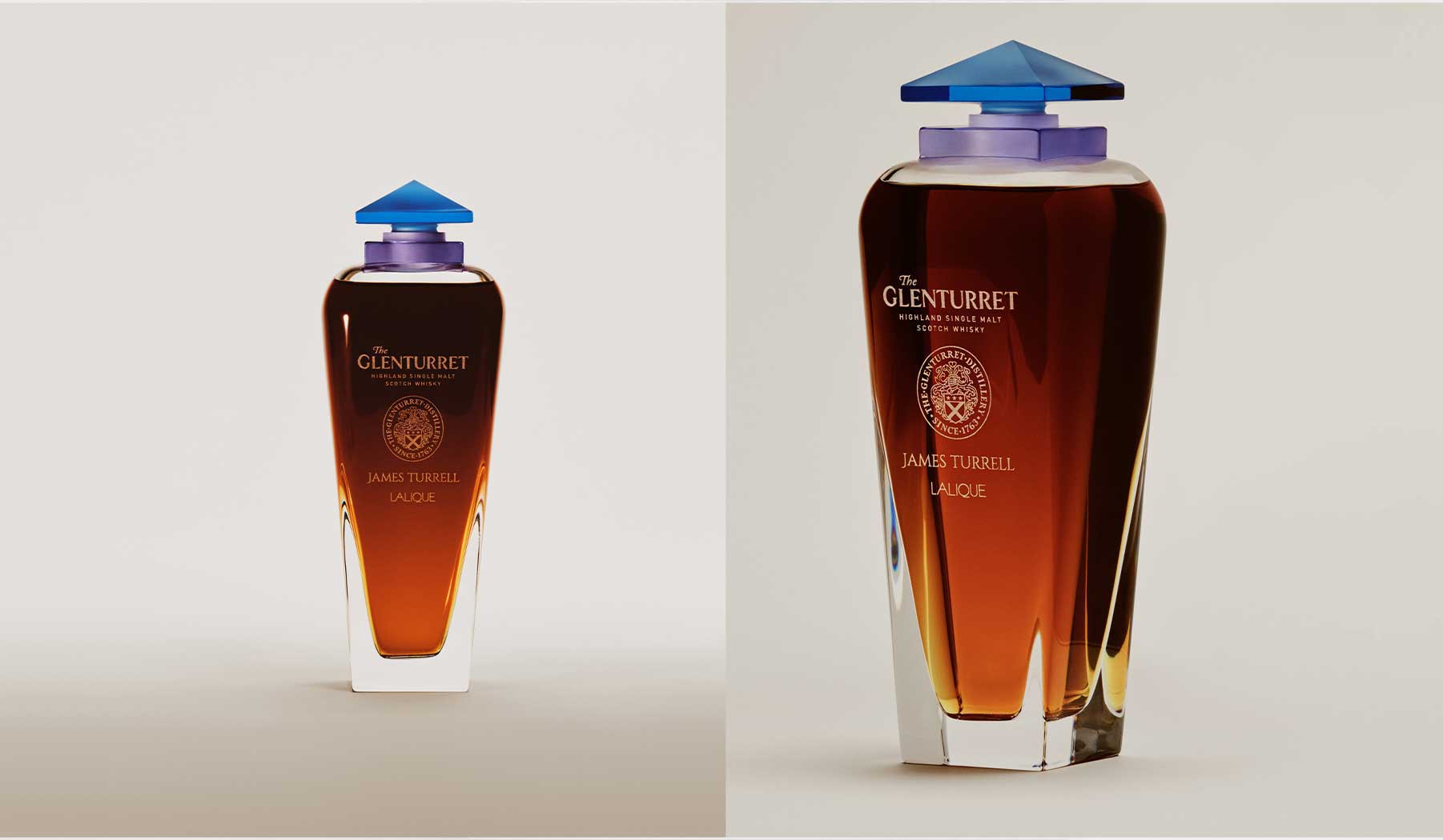 Eight Decades decanter by James Turrell x Lalique x The Glenturret