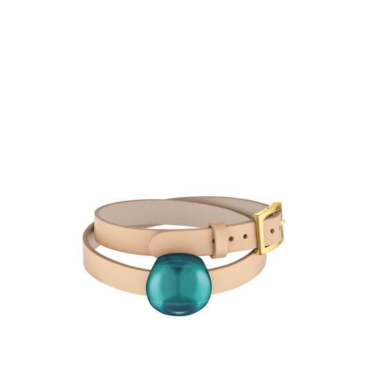 Bracelet Cuir Cabochon